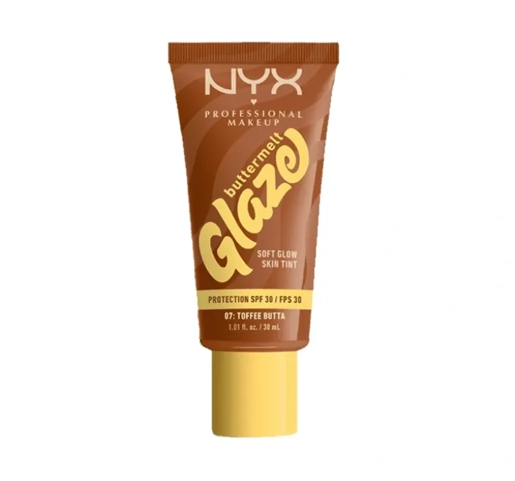 NYX Professional Makeup Buttermelt Glaze podkład w kremie SPF30 07 Toffee Butta 30 ml
