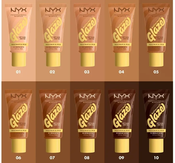 NYX Professional Makeup Buttermelt Glaze podkład w kremie SPF30 08 Nutmeg Butta 30 ml