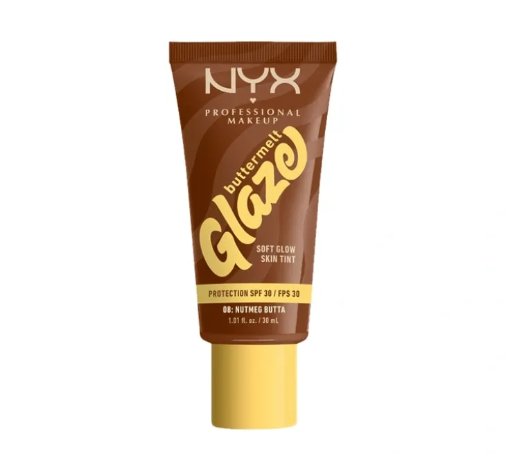 NYX Professional Makeup Buttermelt Glaze podkład w kremie SPF30 08 Nutmeg Butta 30 ml