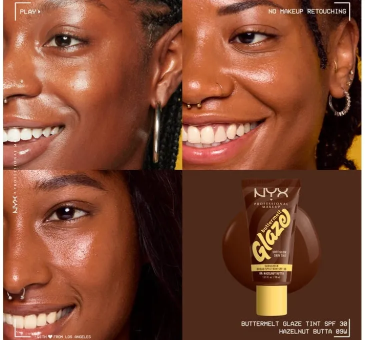 NYX Professional Makeup Buttermelt Glaze podkład w kremie SPF30 09 Hazelnut Butta 30 ml