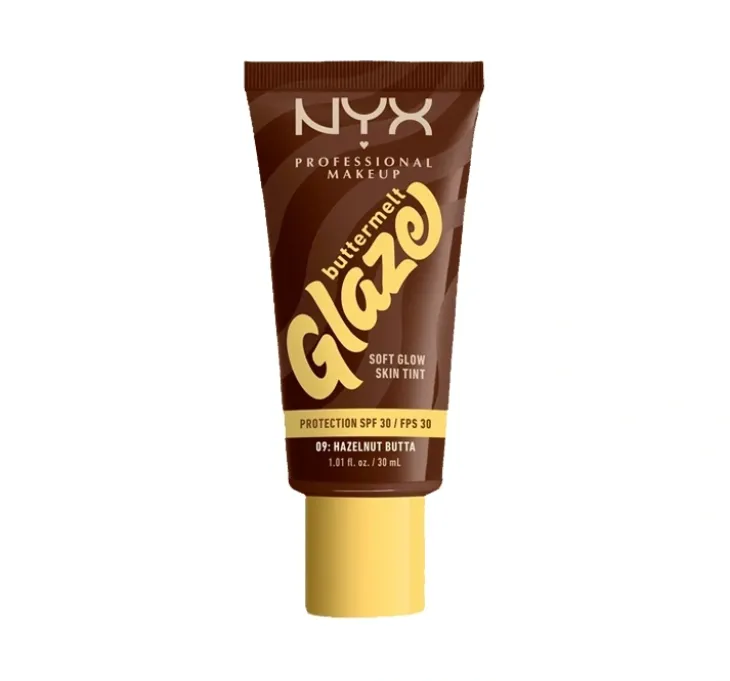 NYX Professional Makeup Buttermelt Glaze podkład w kremie SPF30 09 Hazelnut Butta 30 ml