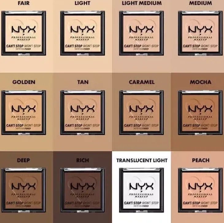 NYX Professional Makeup Can't Stop Won't Stop puder matujący 01 Fair 6 g