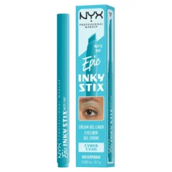 NYX Professional Makeup Epic Inky Stix wodoodporny kremowo-żelowy eyeliner w formie kredki do oczu o matowym wykończeniu 07 Cyber Cyan 0,1 g