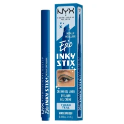 NYX Professional Makeup Epic Inky Stix wodoodporny kremowo-żelowy eyeliner w formie kredki do oczu o metalicznym wykończeniu 08 Turbo Teal 0,1 g