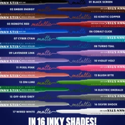 NYX Professional Makeup Epic Inky Stix wodoodporny kremowo-żelowy eyeliner w formie kredki do oczu o metalicznym wykończeniu 05 Robotic Red 0,1 g