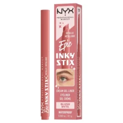 NYX Professional Makeup Epic Inky Stix wodoodporny kremowo-żelowy eyeliner w formie kredki do oczu o metalicznym wykończeniu 12 Blush Byte 0,1 g