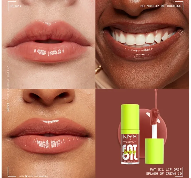 NYX Professional Makeup Fat Oil Lip Drip błyszczyk do ust 10 Splash of Cream 4,8 ml