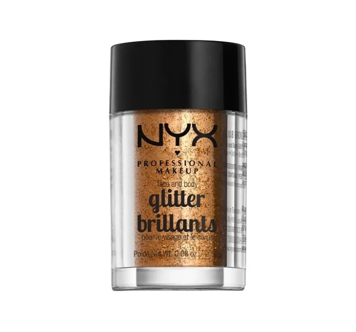 NYX Professional Makeup Glitter Brillants brokat do twarzy i ciała 08 Brown 2,5 g