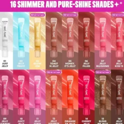 NYX Professional Makeup Jelly Job błyszczyk do ust o szklanym połysku 08 Jelly Kiss'd 7,5 ml