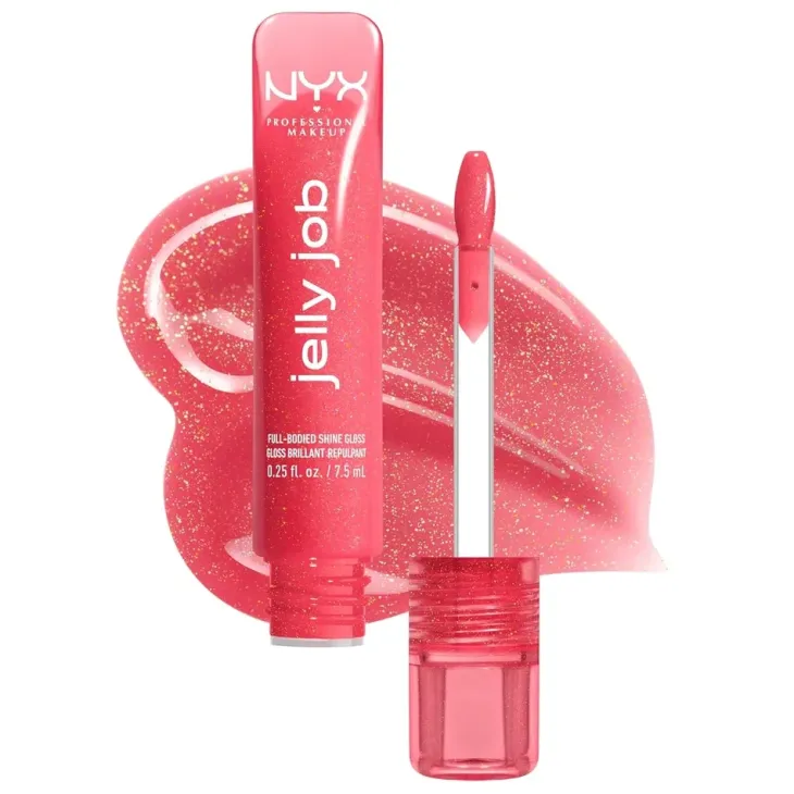 NYX Professional Makeup Jelly Job błyszczyk do ust o szklanym połysku 08 Jelly Kiss'd 7,5 ml
