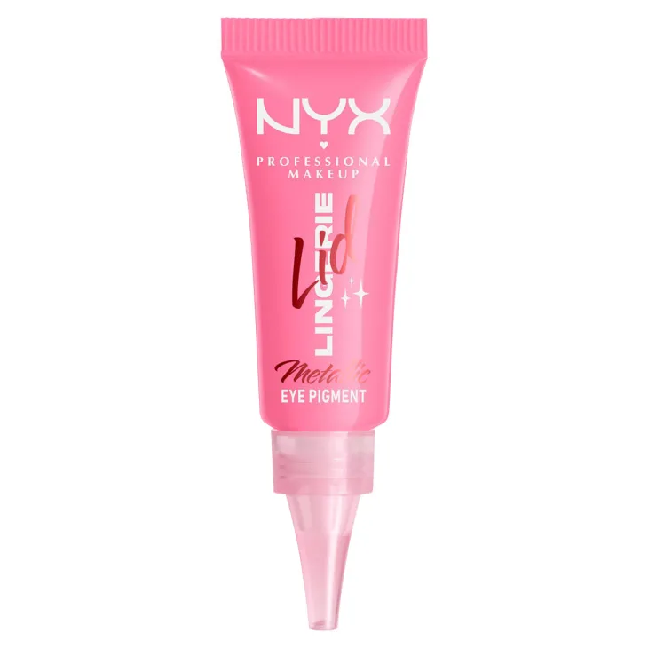 NYX Professional Makeup Lid Lingerie Metallic brokatowy cień w płynie 08 Push-Up Pink 6 ml