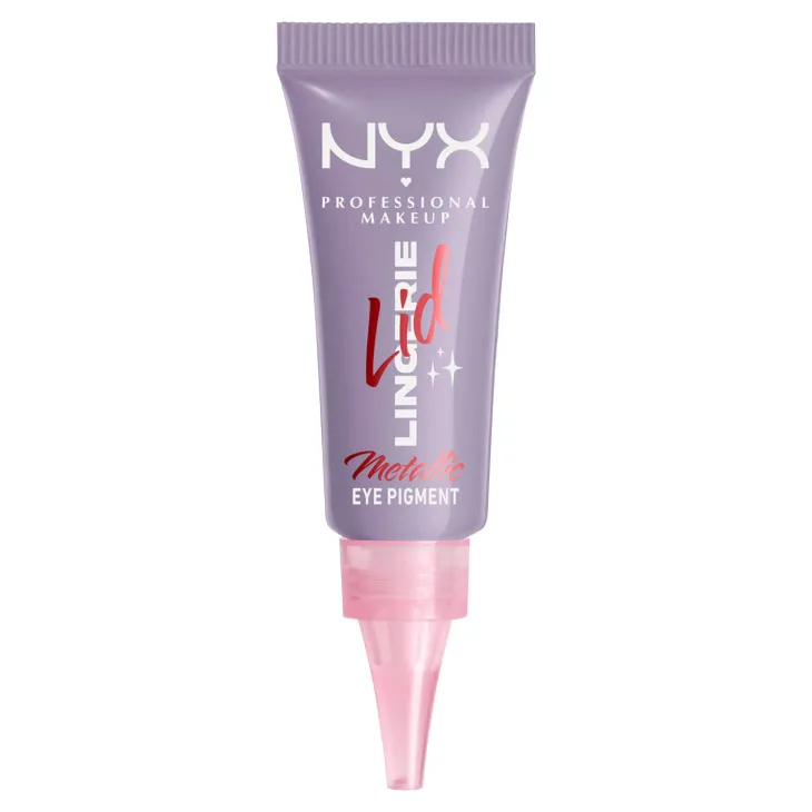 NYX Professional Makeup Lid Lingerie Metallic brokatowy cień w płynie 10 Lacy Lilac 6 ml