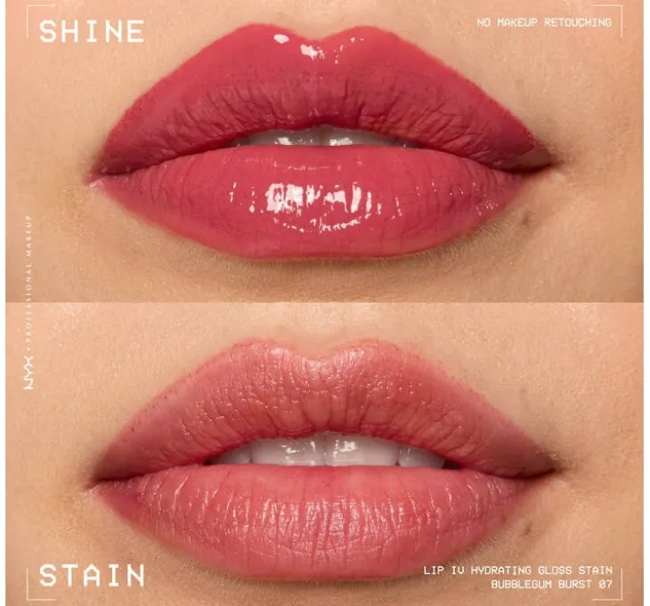 NYX Professional Makeup Lip IV Hydrating Gloss Serum pigmentujący błyszczyk do ust 07 Bubblegum Burst 5 ml