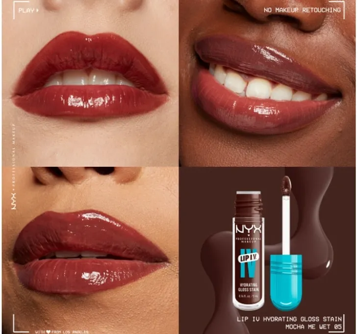 NYX Professional Makeup Lip IV Hydrating Gloss Serum pigmentujący błyszczyk do ust 05 Mocha Me Wet 5 ml