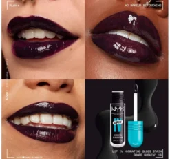NYX Professional Makeup Lip IV Hydrating Gloss Serum pigmentujący błyszczyk do ust 16 Grape Gushin' 5 ml