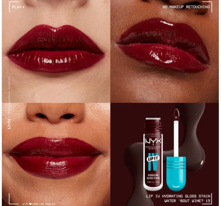 NYX Professional Makeup Lip IV Hydrating Gloss Serum pigmentujący błyszczyk do ust 15 Water 'Bout Wine? 5 ml