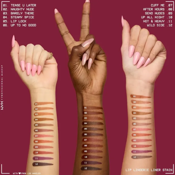 NYX Professional Makeup Lip Lingerie wodoodporna konturówka do ust z tintem 12 Wild Side 1 ml