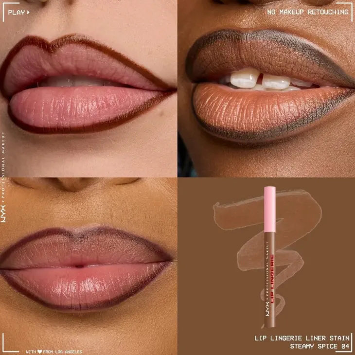 NYX Professional Makeup Lip Lingerie wodoodporna konturówka do ust z tintem 04 Steamy Spice 1 ml