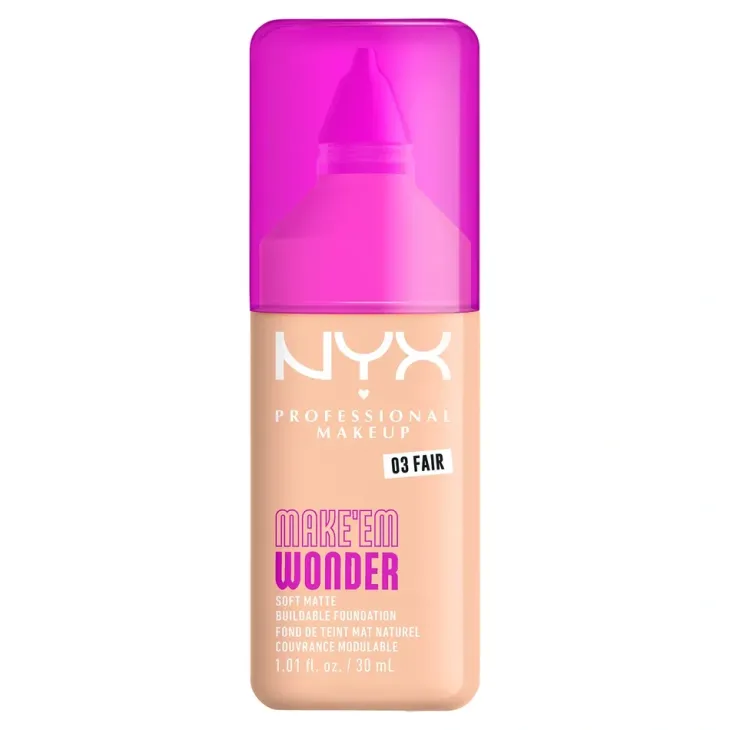 NYX Professional Makeup Make 'Em Wonder lekki podkład matujący do twarzy 03 Fair 30 ml