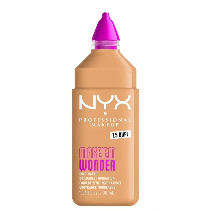 NYX Professional Makeup Make 'Em Wonder lekki podkład matujący do twarzy 15 Buff 30 ml