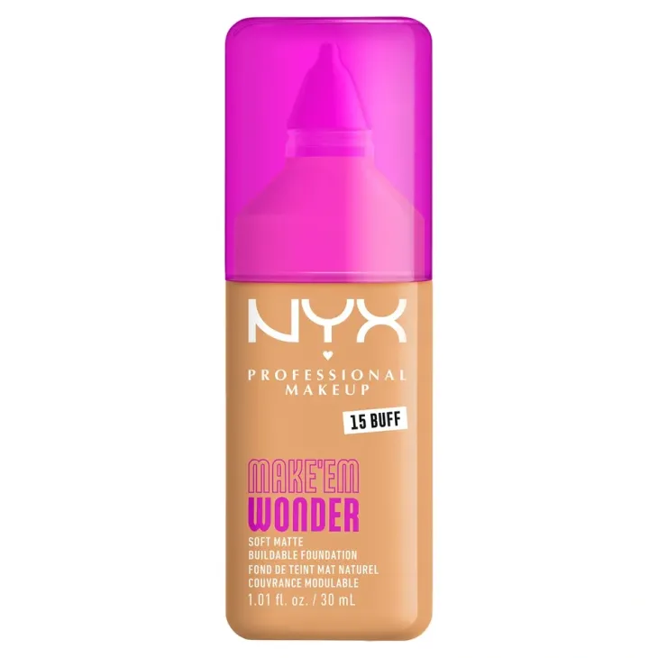 NYX Professional Makeup Make 'Em Wonder lekki podkład matujący do twarzy 15 Buff 30 ml