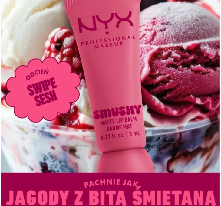 NYX Professional Makeup Smushy balsam do ust o matowym wykończeniu 02 Swipe Sesh 8 ml