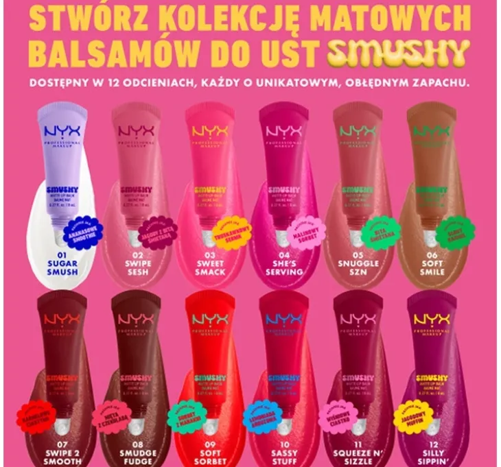 NYX Professional Makeup Smushy balsam do ust o matowym wykończeniu 07 Swipe 2 Smooth 8 ml