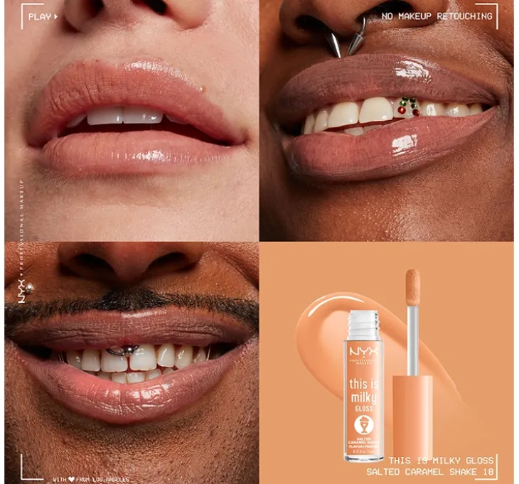 NYX Professional Makeup This Is Milky błyszczyk do ust 18 Salted Caramel Shake 4 ml