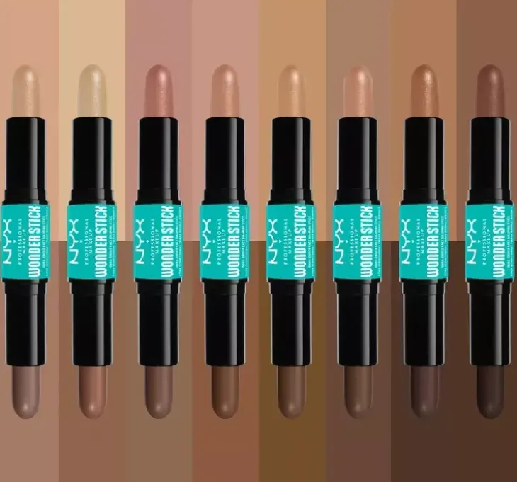 NYX Professional Makeup Wonder Stick dwustronny sztyft do konturowania twarzy 02 Universal Light 2 × 4 g