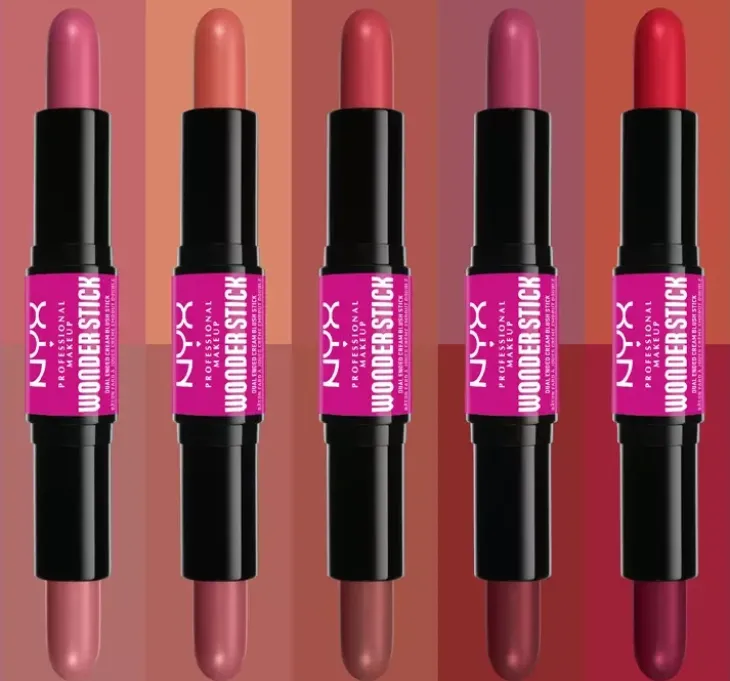 NYX Professional Makeup Wonder Stick dwustronny róż do policzków 02 Honey Orange + Rose 2 × 4 g