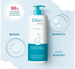 Oillan Baby żel 3w1 do kąpieli, mycia ciała i włosów 750 ml
