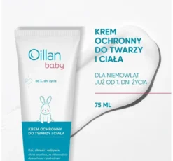 Oillan Baby ochronny krem do twarzy i ciała dla dzieci 75 ml