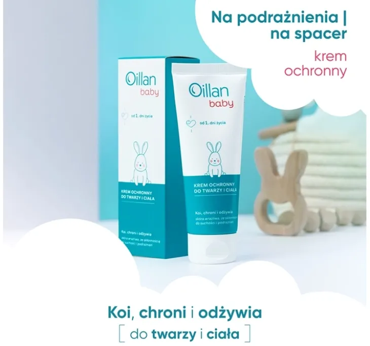 Oillan Baby ochronny krem do twarzy i ciała dla dzieci 75 ml