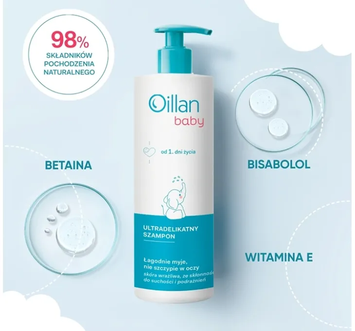 Oillan Baby ultradelikatny szampon do włosów 200 ml