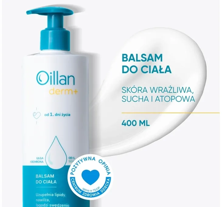 Oillan Derm+ balsam do ciała do skóry suchej i atopowej 400 ml