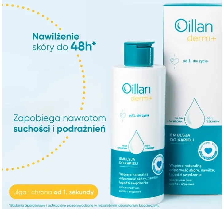 Oillan Derm+ emulsja do kąpieli do skóry suchej i atopowej 400 ml