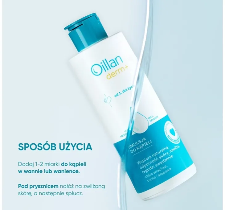 Oillan Derm+ emulsja do kąpieli do skóry suchej i atopowej 400 ml