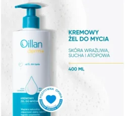 Oillan Derm+ kremowy żel do mycia do skóry suchej i atopowej 400 ml