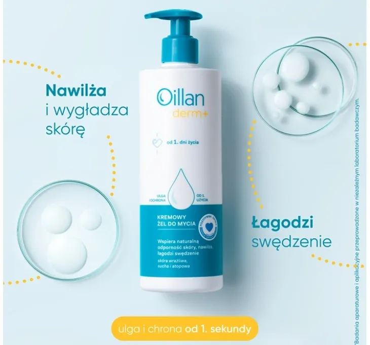 Oillan Derm+ kremowy żel do mycia do skóry suchej i atopowej 400 ml
