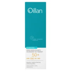 Oillan Hydrating krem nawilżający do twarzy dla skóry suchej i wrażliwej SPF50+ 50 ml