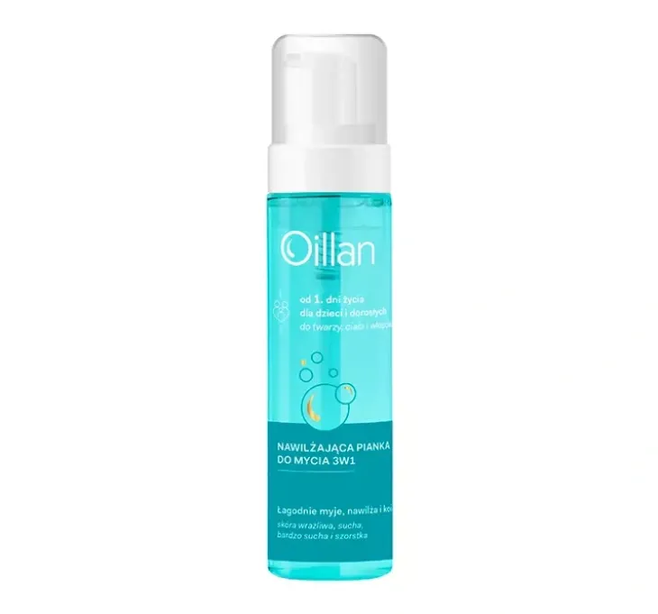 Oillan nawilżająca pianka do mycia 3w1 200 ml