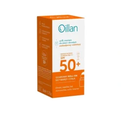 Oillan ochronny roll-on SPF50+ do twarzy i ciała dla skóry wrażliwej 50 ml