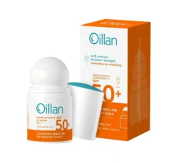 Oillan ochronny roll-on SPF50+ do twarzy i ciała dla skóry wrażliwej 50 ml