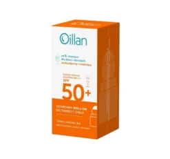 Oillan ochronny roll-on SPF50+ do twarzy i ciała dla skóry wrażliwej 50 ml