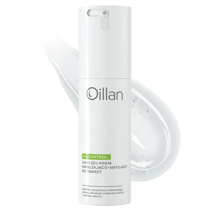 Oillan Oil Control lekki żel-krem nawilżająco-matujący do twarzy dla skóry mieszanej i tłustej 50 ml