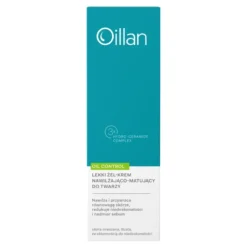 Oillan Oil Control lekki żel-krem nawilżająco-matujący do twarzy dla skóry mieszanej i tłustej 50 ml