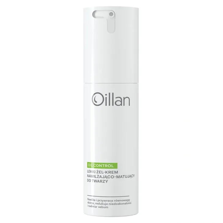 Oillan Oil Control lekki żel-krem nawilżająco-matujący do twarzy dla skóry mieszanej i tłustej 50 ml