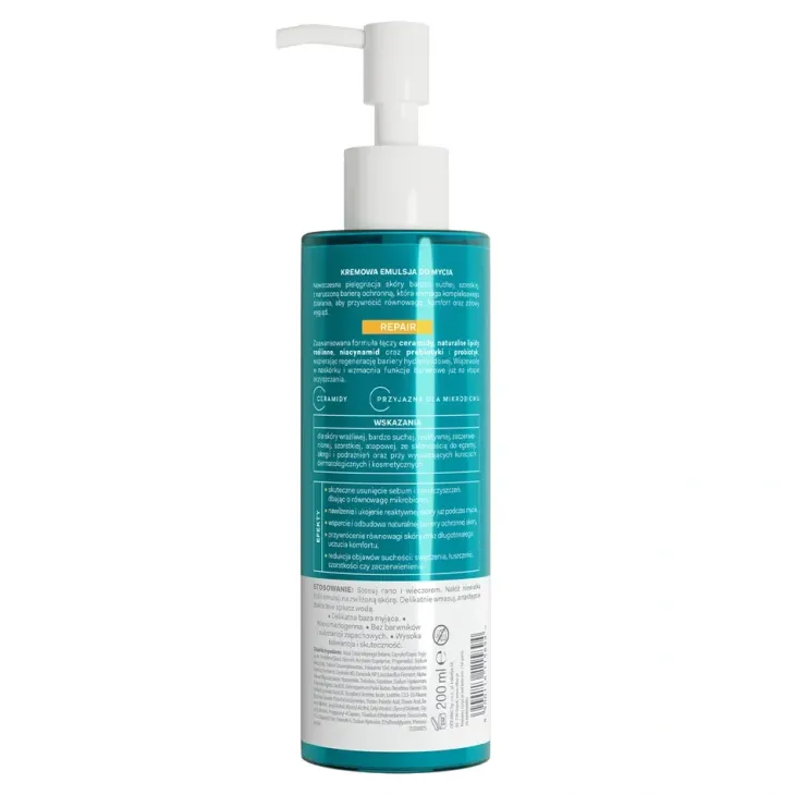 Oillan Repair kremowa emulsja do mycia twarzy dla skóry wrażliwej i bardzo suchej 200 ml