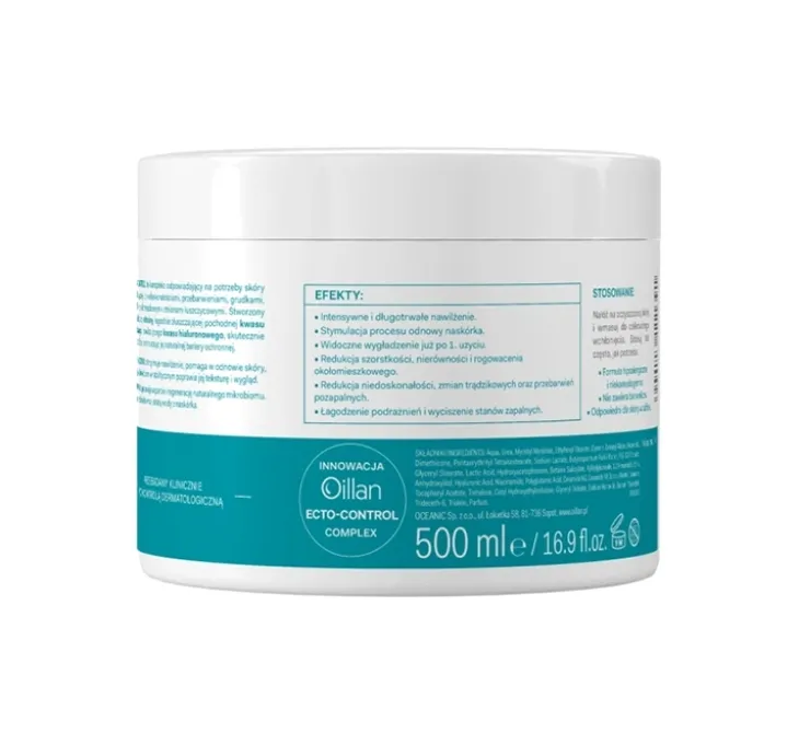 Oillan Skin Control wygładzający balsam do ciała i twarzy z 10% mocznika 500 ml