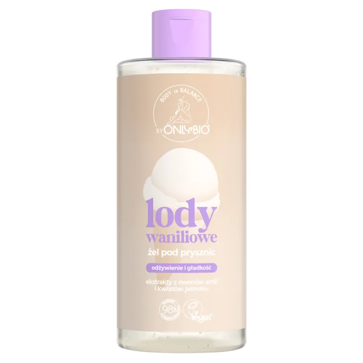 OnlyBio Body in Balance żel pod prysznic odżywienie i gładkość Lody Waniliowe 300 ml